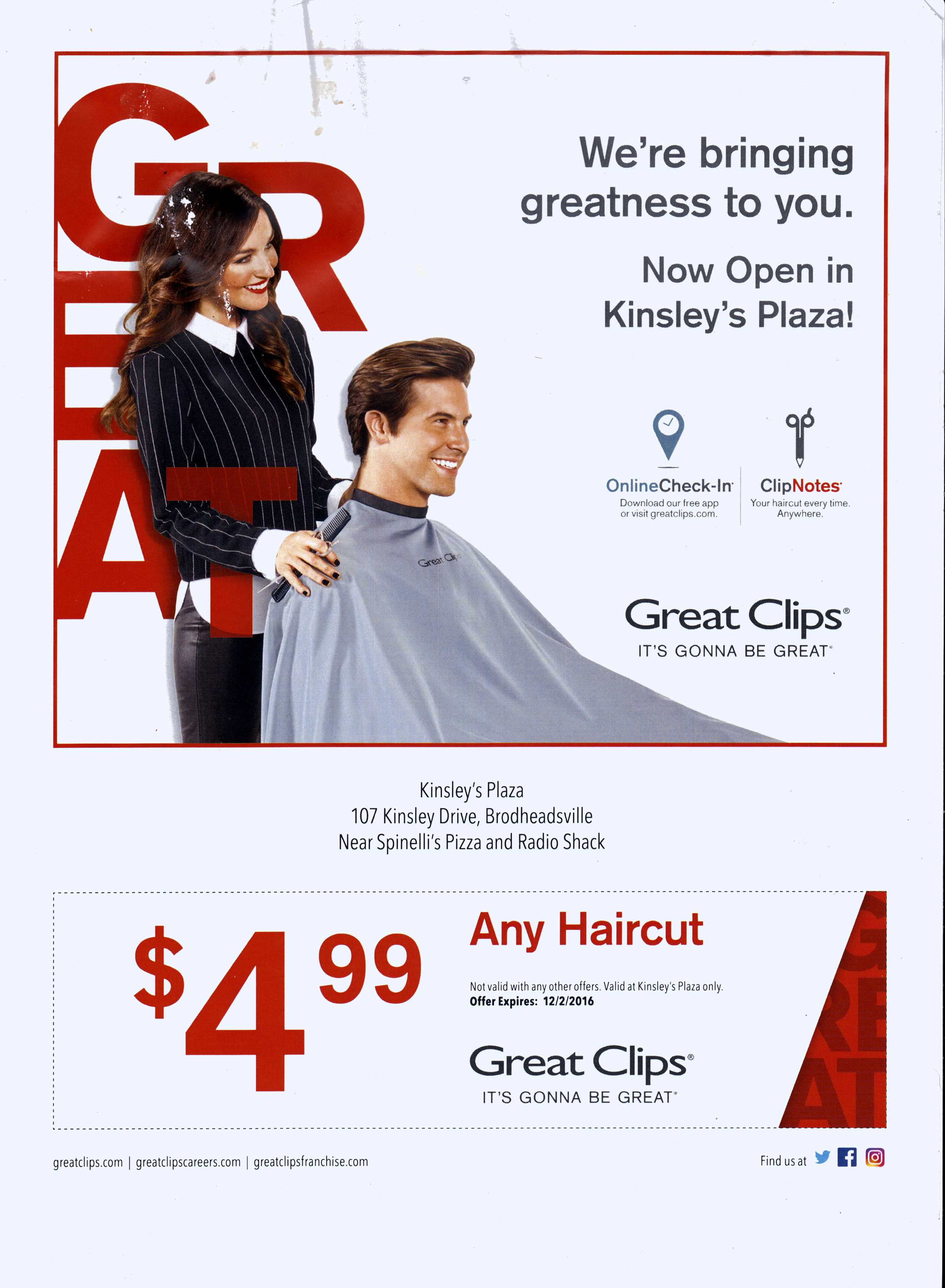 Great Clips Hair Salon comes to Kinsley Plaza Brodheadsville – The West ...