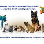 Albrightsville Lost and Found Pets Big Basket Raffle Dec 3rd, 2016 2:30 pm to 4:30 pm