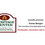 The Heritage Center presents Lecture #8 The Transition from Belsnickel to Santa Claus Dec 14th, 2016 6:30 pm