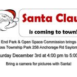 Santa Claus is coming to the West End! Ross Township Park Dec 3rd 4 pm to 5 pm