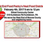 The West End Food Pantry Distribution at the Eldred Township Community Center Feb 4th 2017