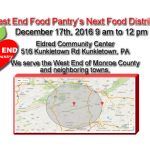 The West End Food Pantry Distribution at the Eldred Township Community Center Dec 17th 2016