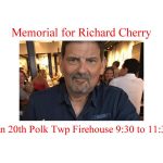 Memorial Service for Richard Cherry Owner of Cherry's Sunset Family Restaurant Jan 20th