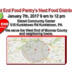 The West End Food Pantry Distribution at the Eldred Township Community Center Jan 7th 2017