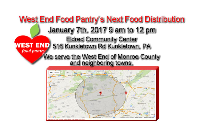 The West End Food Pantry Distribution at the Eldred Township Community Center Jan 7th 2017