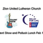 Talent Show and Potluck Lunch Feb 12th at 12:00 pm Brodheadsville