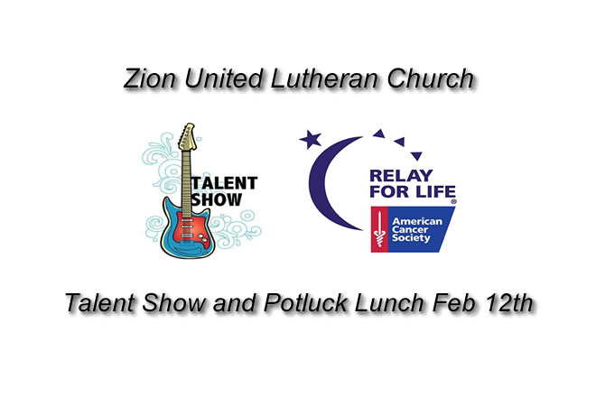 Talent Show and Potluck Lunch Feb 12th at 12:00 pm Brodheadsville