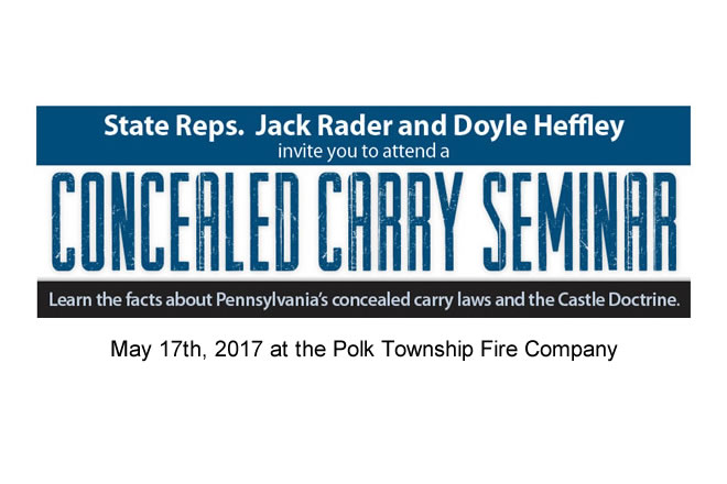 Concealed Carry Seminar Scheduled for May 17, 2017