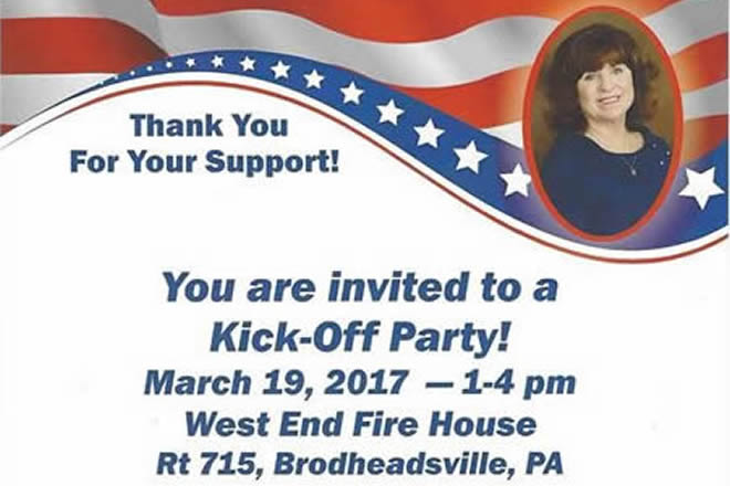 Postponed until March 26th - Kick-Off Party to Elect Debby York for Magisterial District Judge March 19th, 2017 1:00 pm to 4:00 pm