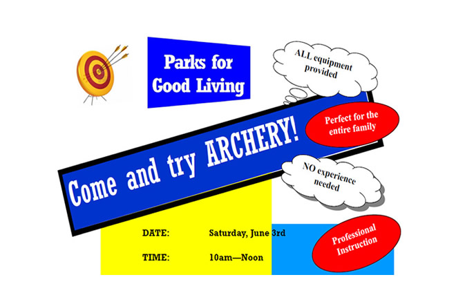 The West End Park and Open Space Commission is having an Intro to Archery Program June 3rd, 2017 10 am to Noon