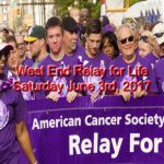 West End Relay for Life Saturday June 3rd 9:00 am at Pleasant Valley High School Field Brodheadsville