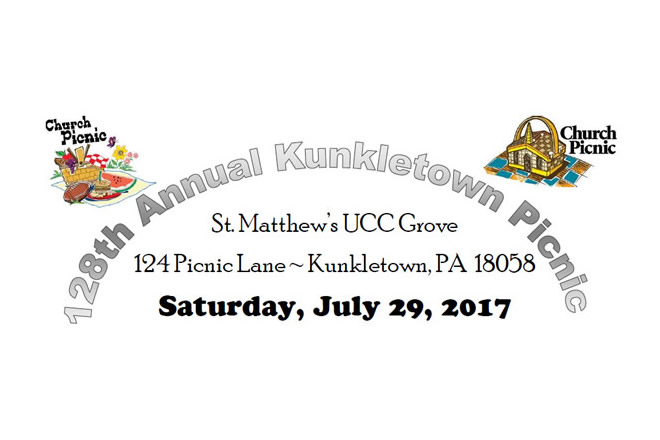 St. Matthew's UCC Church Picnic July 29th, 2017 3:00 pm to 7:00 pm