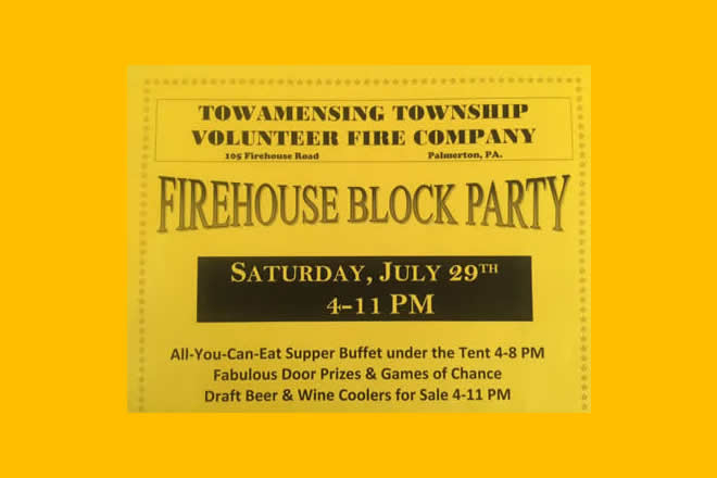 Firehouse Block Party July 29, 2017 4:00 pm to 11:00 pm